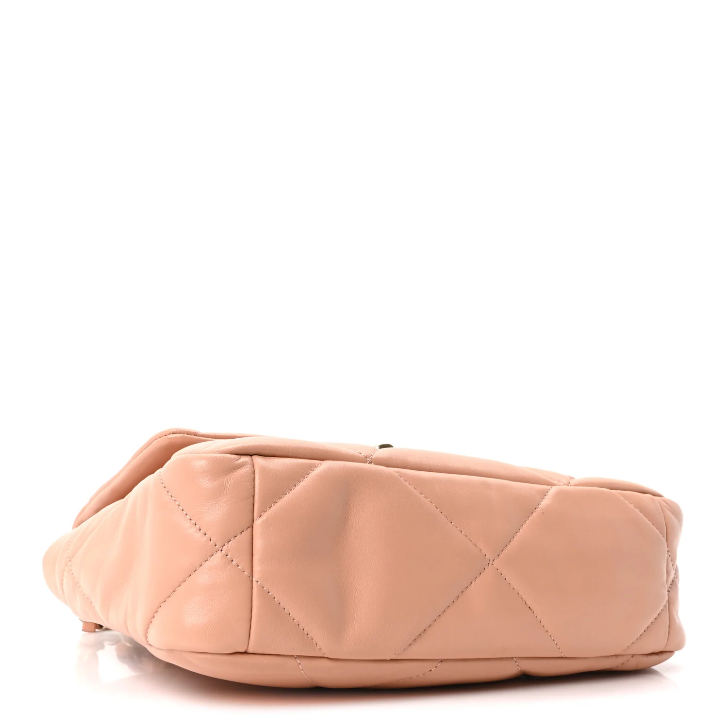 Lambskin Quilted Medium Chanel 19 Flap Beige - Top Club