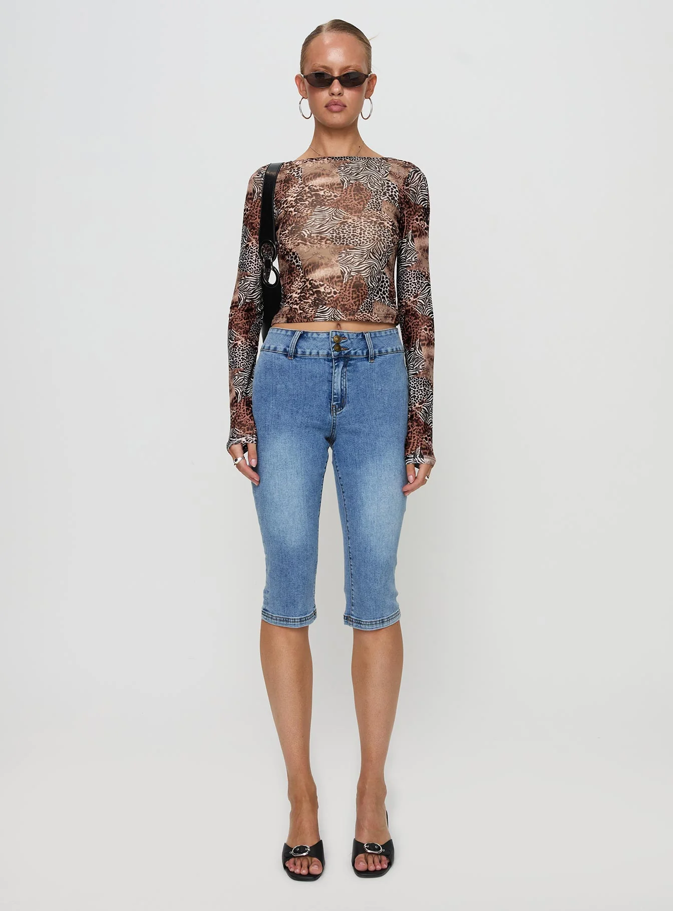 Tied In Long Sleeve Top Leopard