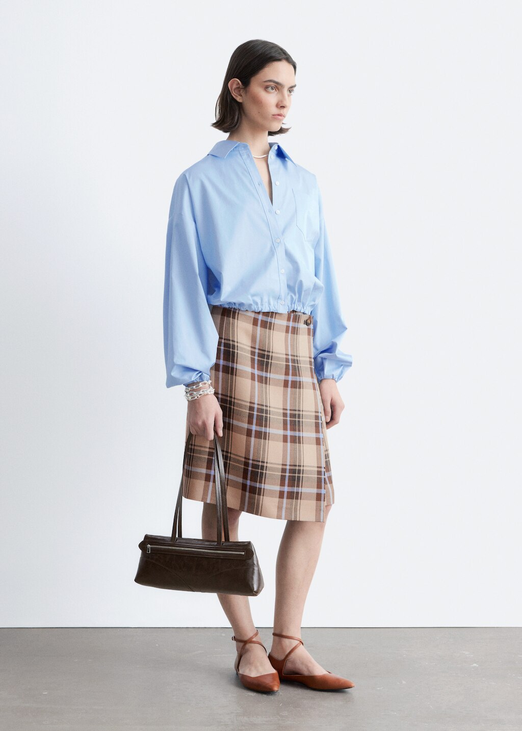 & Other Stories CROPPED DRAWSTRING SHIRT