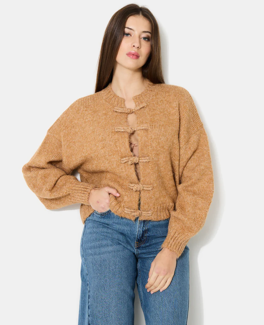 Pimkie Gilet en maille avec boutons brandebourg