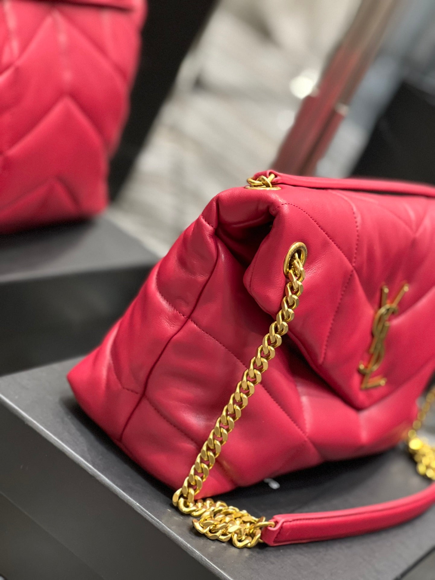 Y PUFFER MEDIUM BAG IN QUILTED LAMBSKIN - Top Club