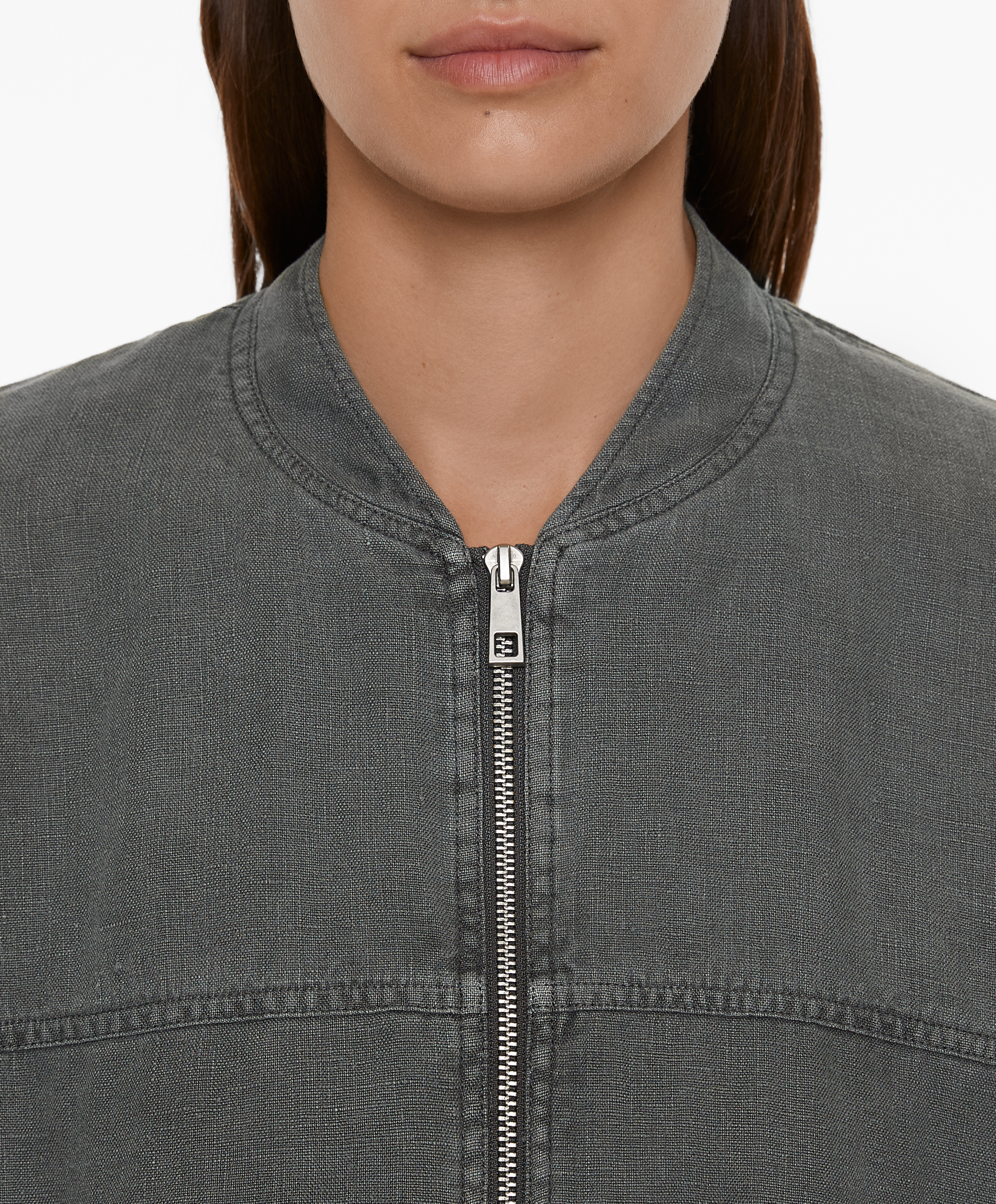 OYSHO 100% linen bomber jacket