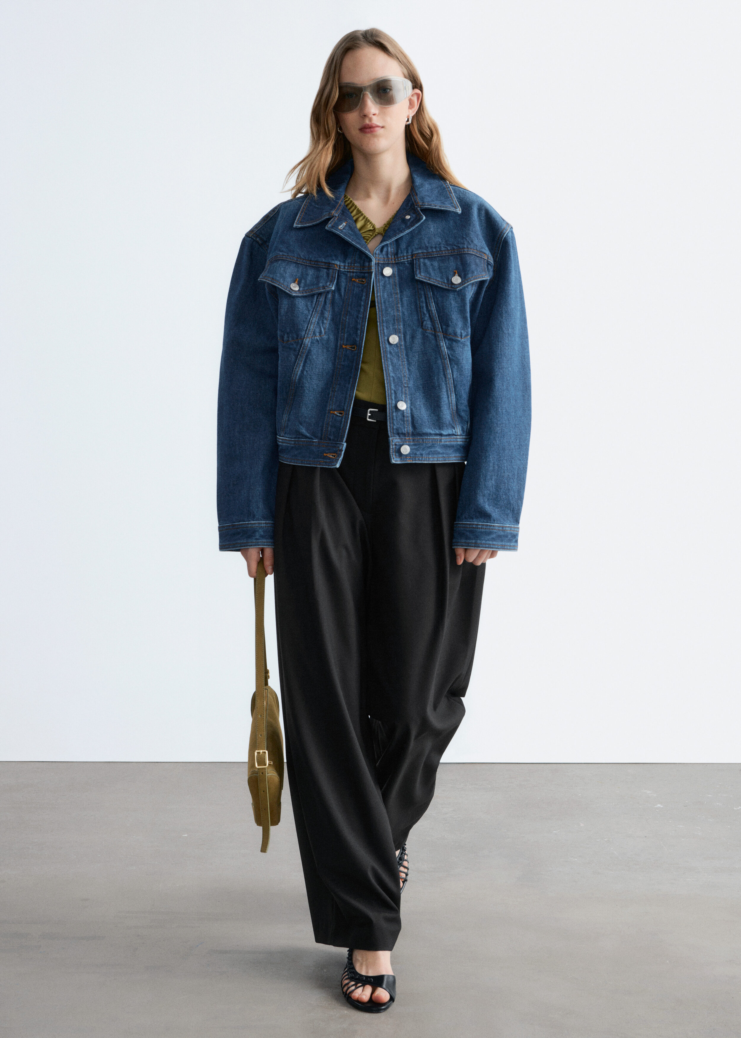 & Other Stories WOOL-BLEND TAILORED TROUSERS