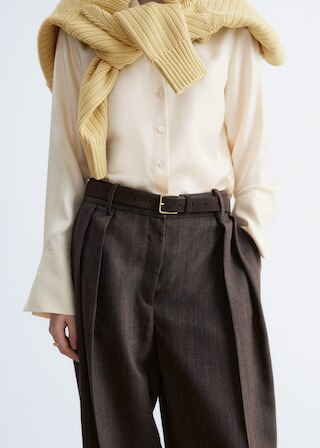 & Other Stories PRESS-CREASE WOOL TROUSERS
