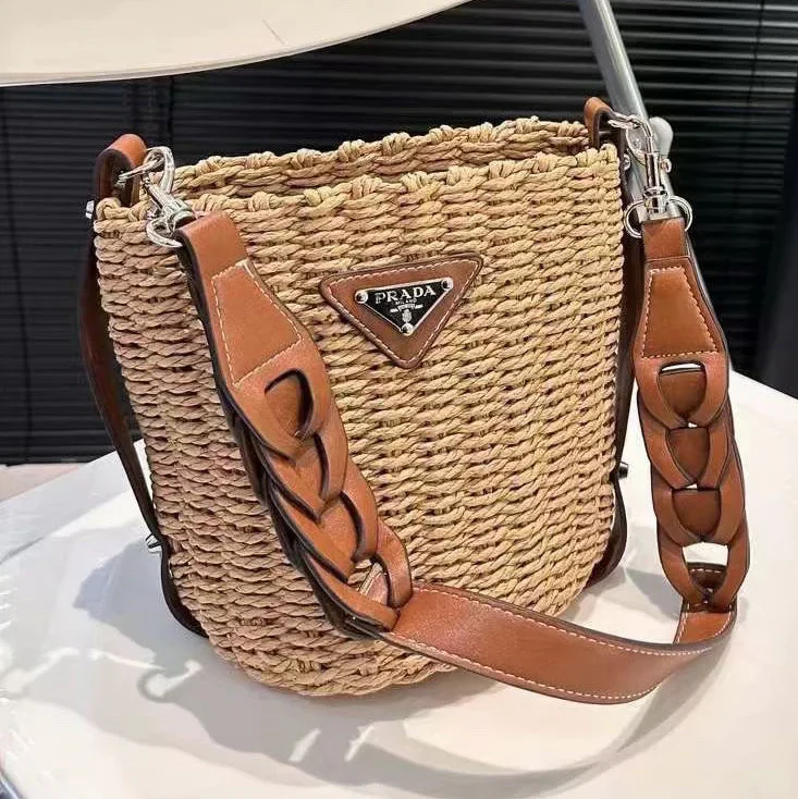 Prada Woven Bucket Bag - Top Club
