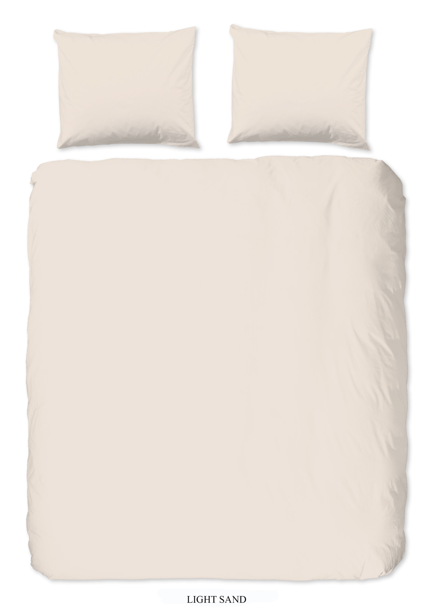 Dekbedovertrek Uni Satijn beige lits-jumeaux
