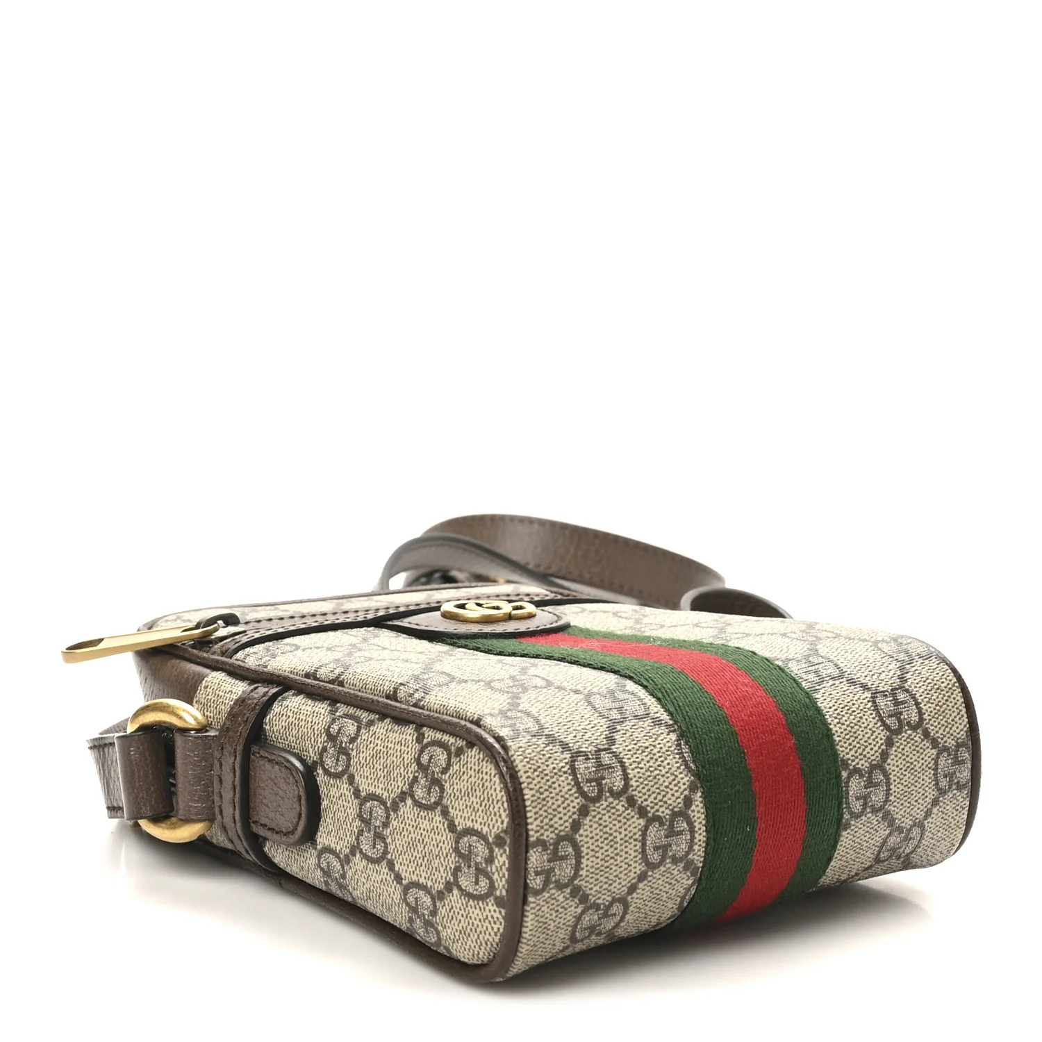 GG Supreme Monogram Web Mini Ophidia Messenger Brown - Top Club