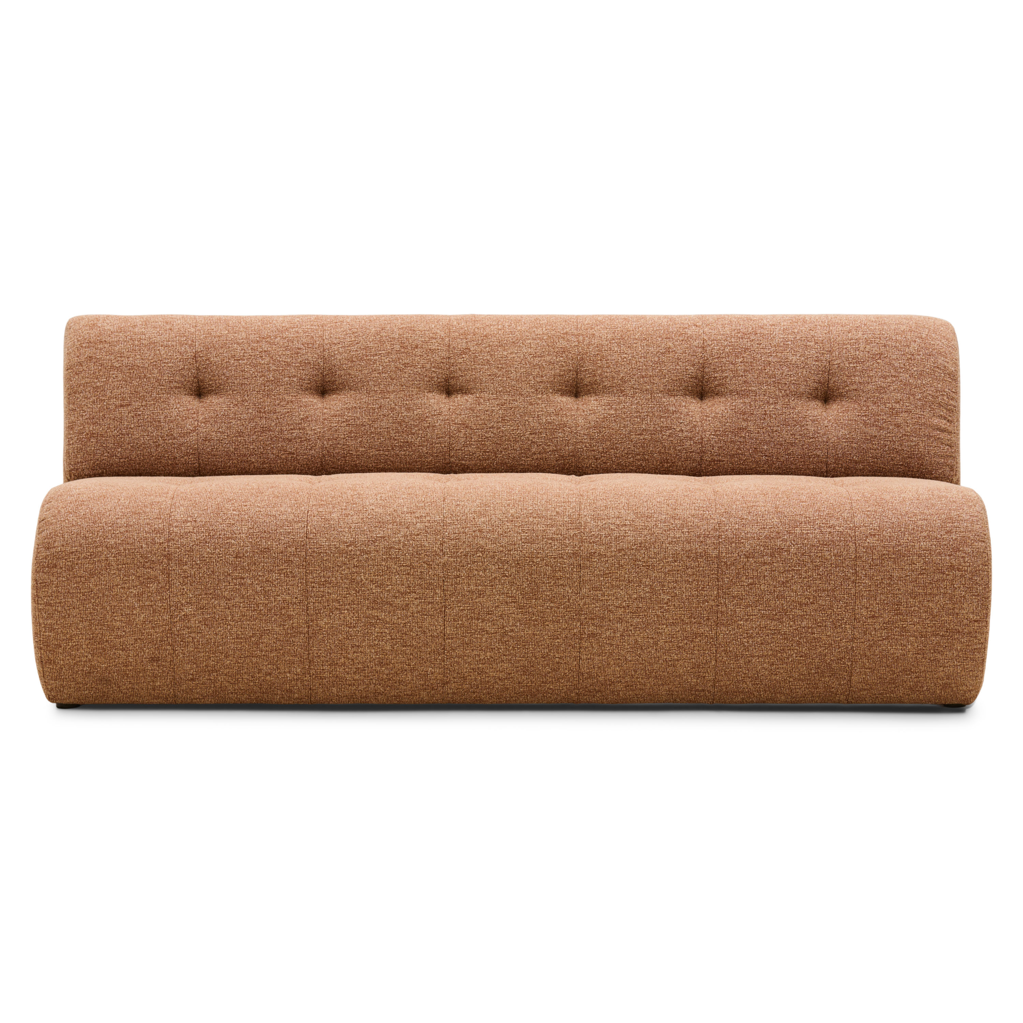 Eetkamerbank Chip met rug lodge cognac 210 cm