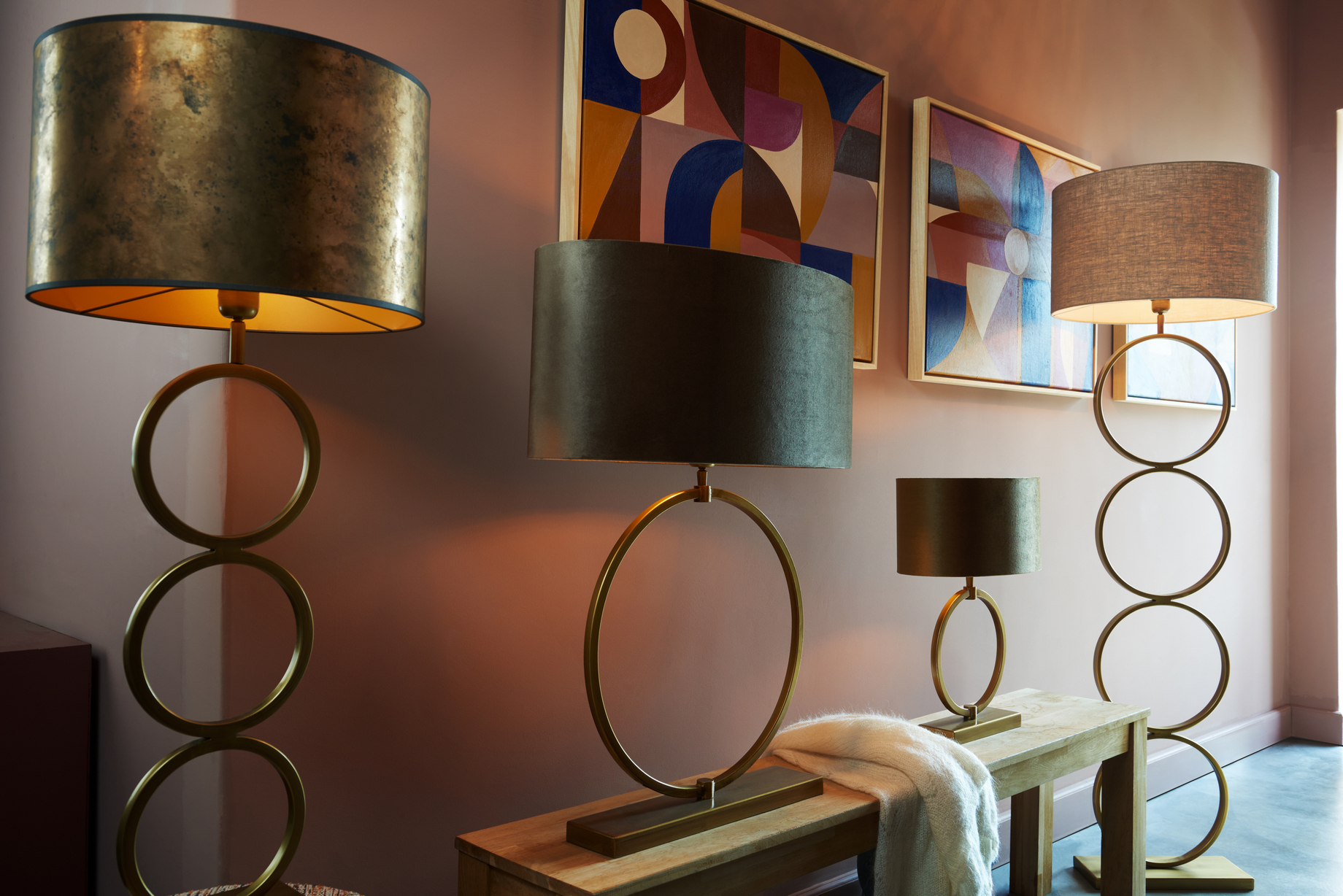 Tafellamp Devon large bronze - zonder kap