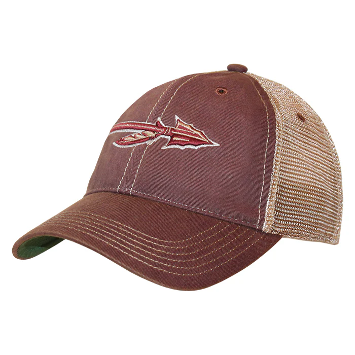 Legacy Florida State Spear Adjustable Trucker Cap - Garnet - MoB Apparel