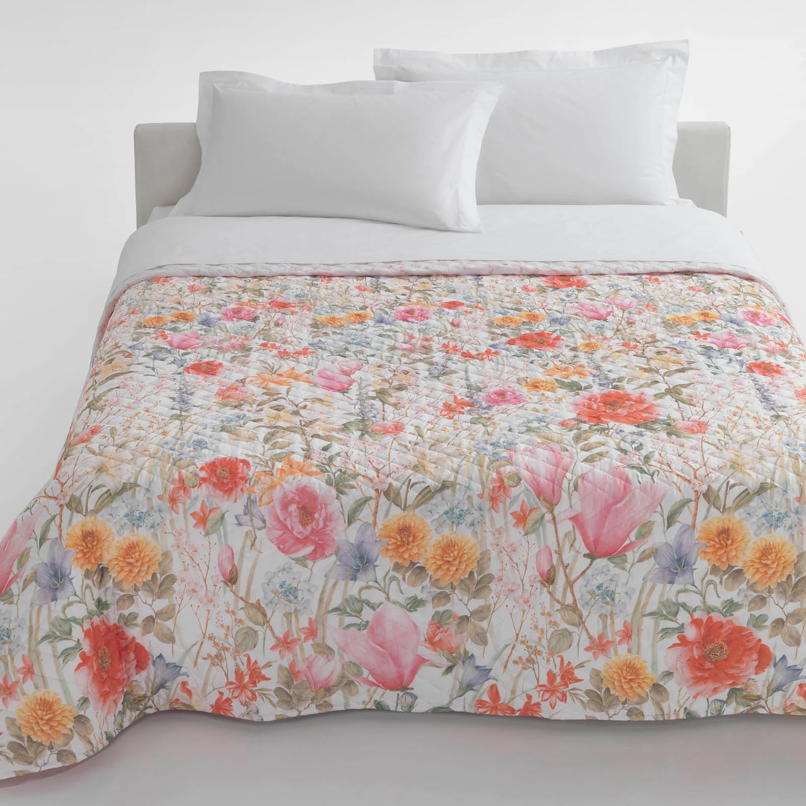 Copriletto Trapuntato In Percalle Festa Di Primavera Matrimoniale