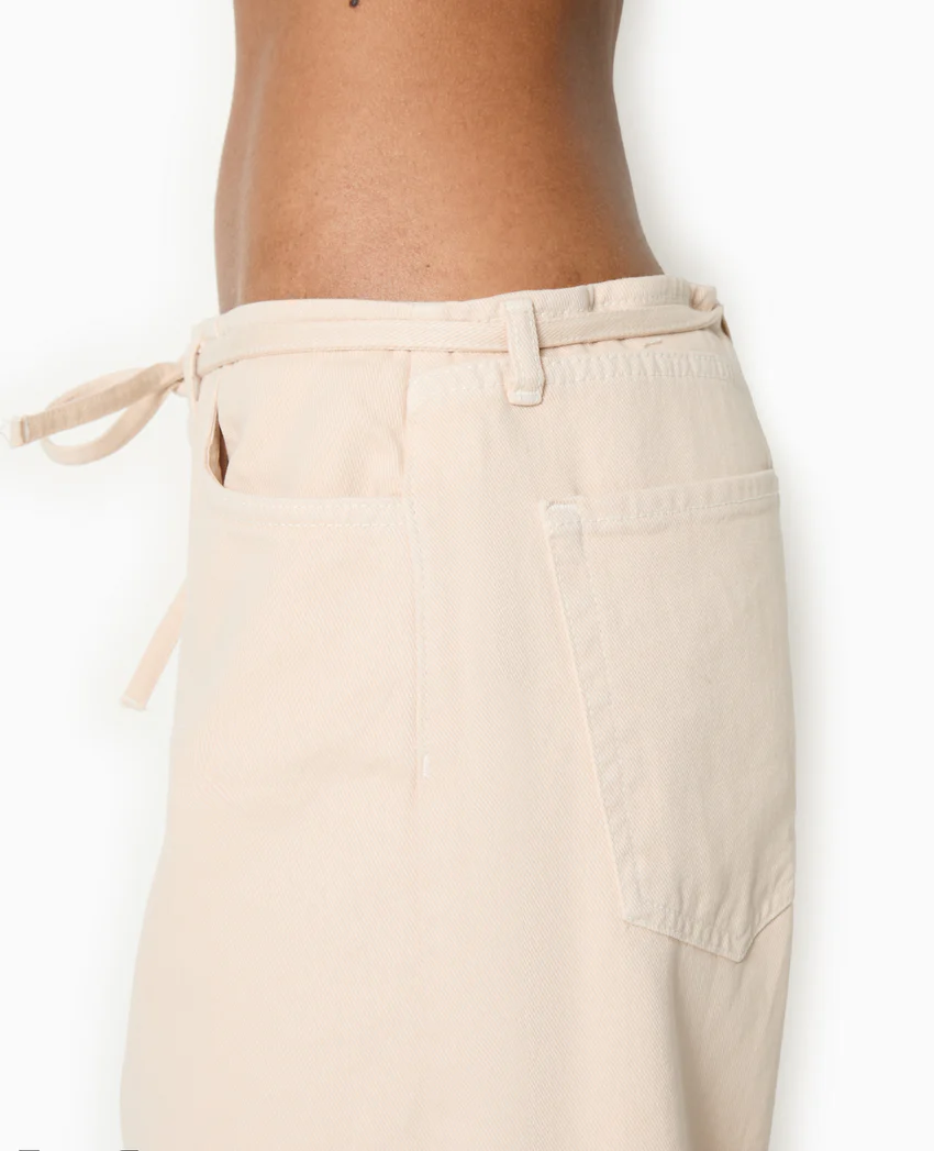 Pimkie Jean droit taille basse avec ceinture à nouer