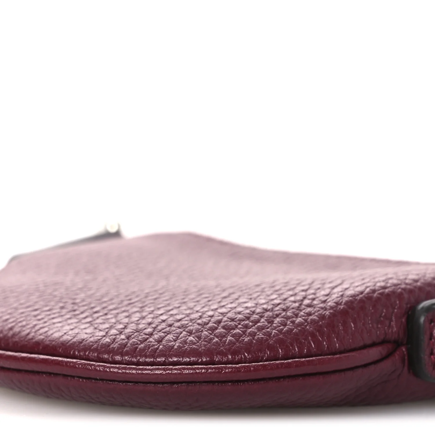 Pebbled Calfskin Mini B Shoulder Bag Red - Top Club