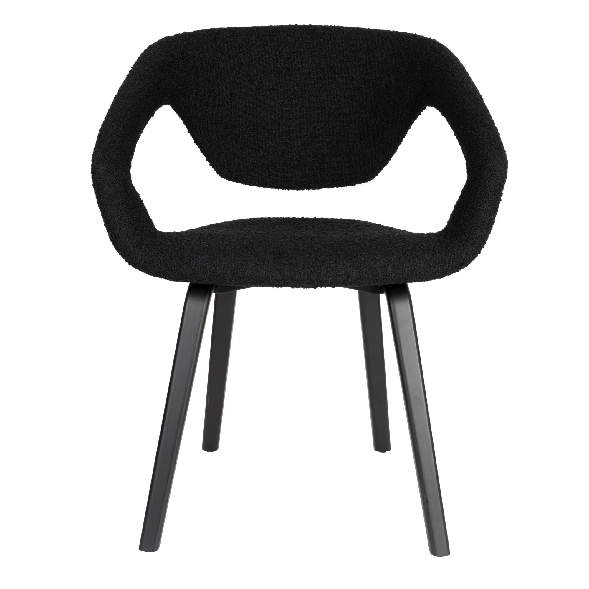 Eetkamerstoel Flexback boucle zwart