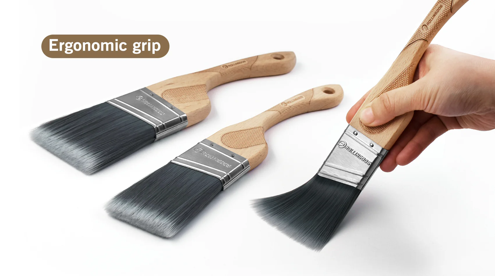 DOBERMAN™ XP1000 MIDAS TOUCH Soft Filament Angular Paint Brushes (Multiple Sizes) - Alvarez Pro Painting LLC