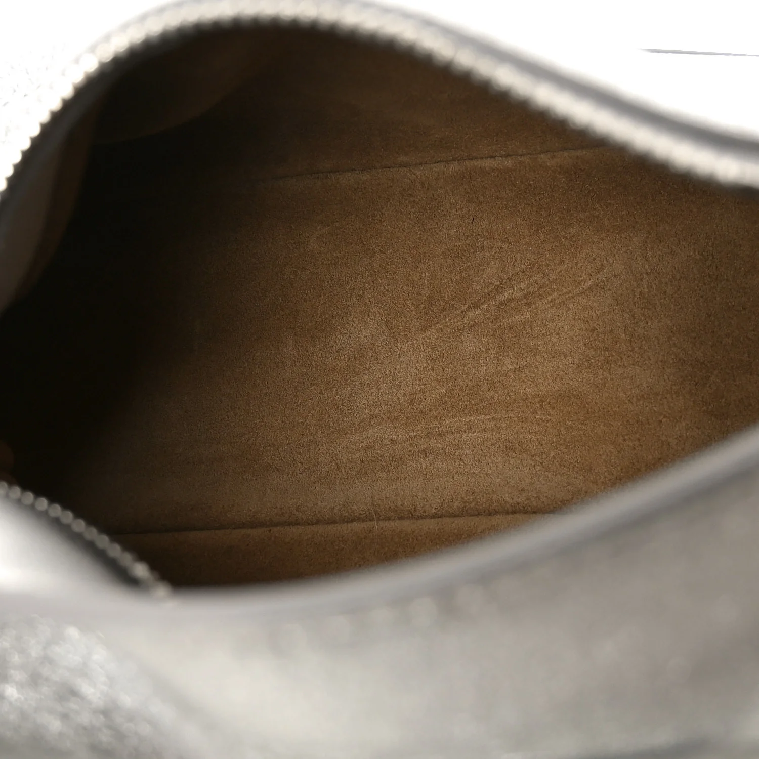 Laminated Lambskin Mini Puzzle Edge Bag Silver - Top Club