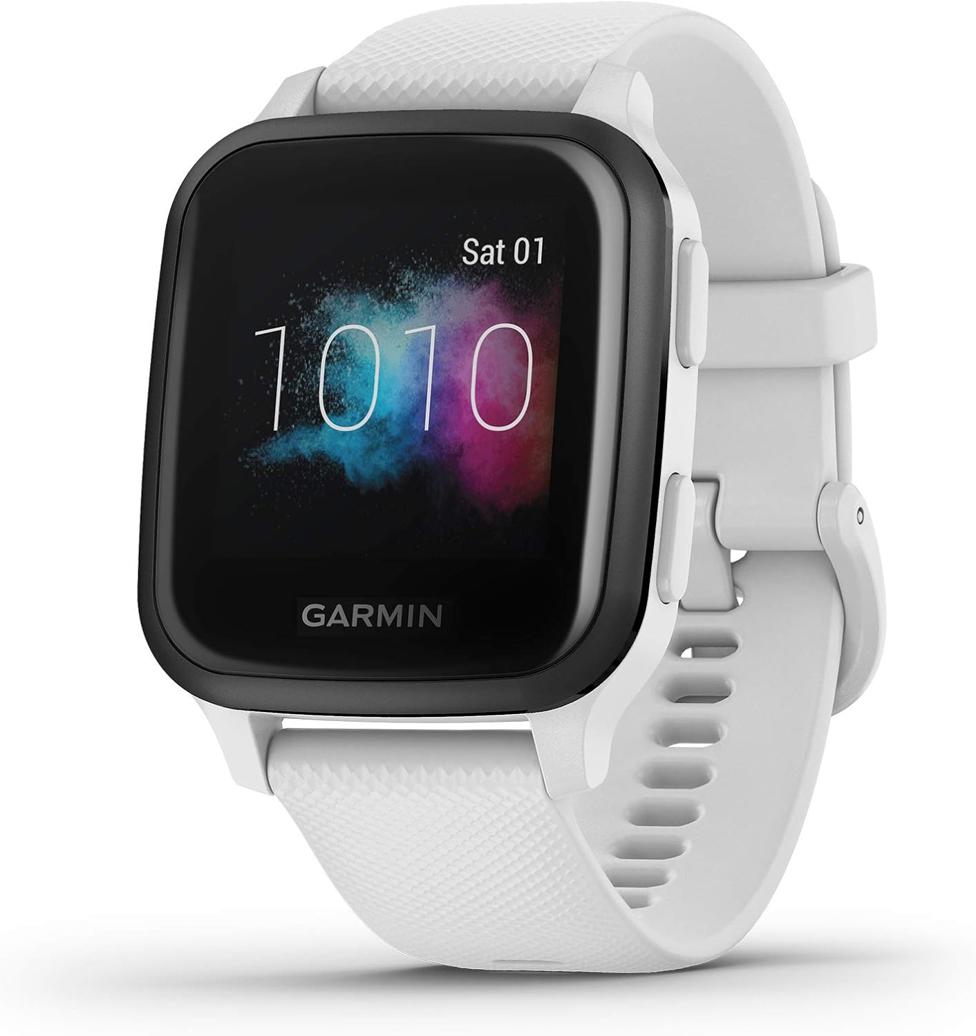 Venu Sq Music Amazon Exclusive, Smartwatch GPS Sport con Lettore Musicale, Bianco (Bianco/Ardesia)