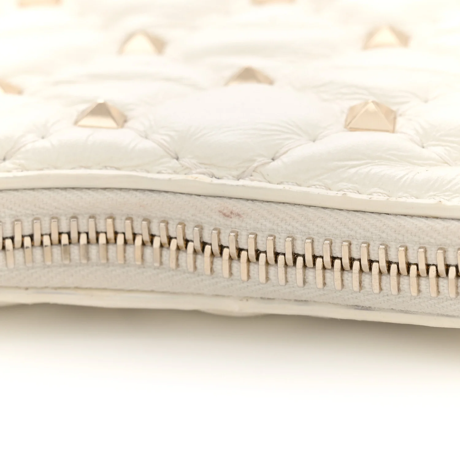 Nappa Small Rockstud Spike Hobo Ivory - Top Club