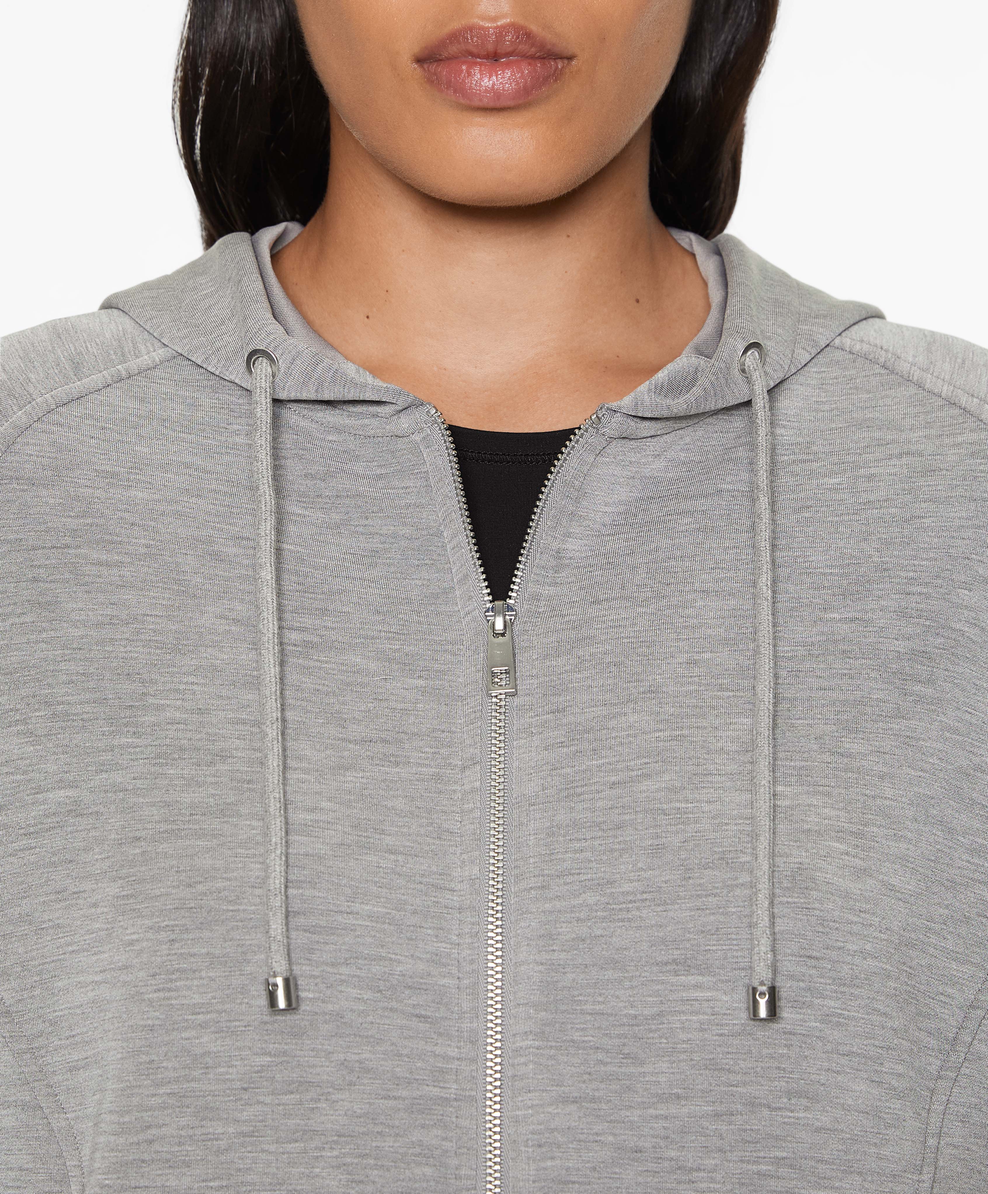 OYSHO Knit hooded jacket with modal