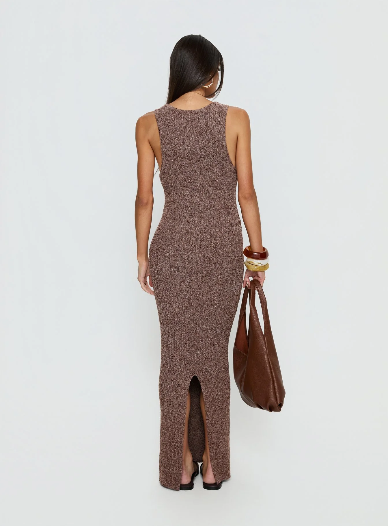 Imirisa Scoop Knit Maxi Dress Mocha