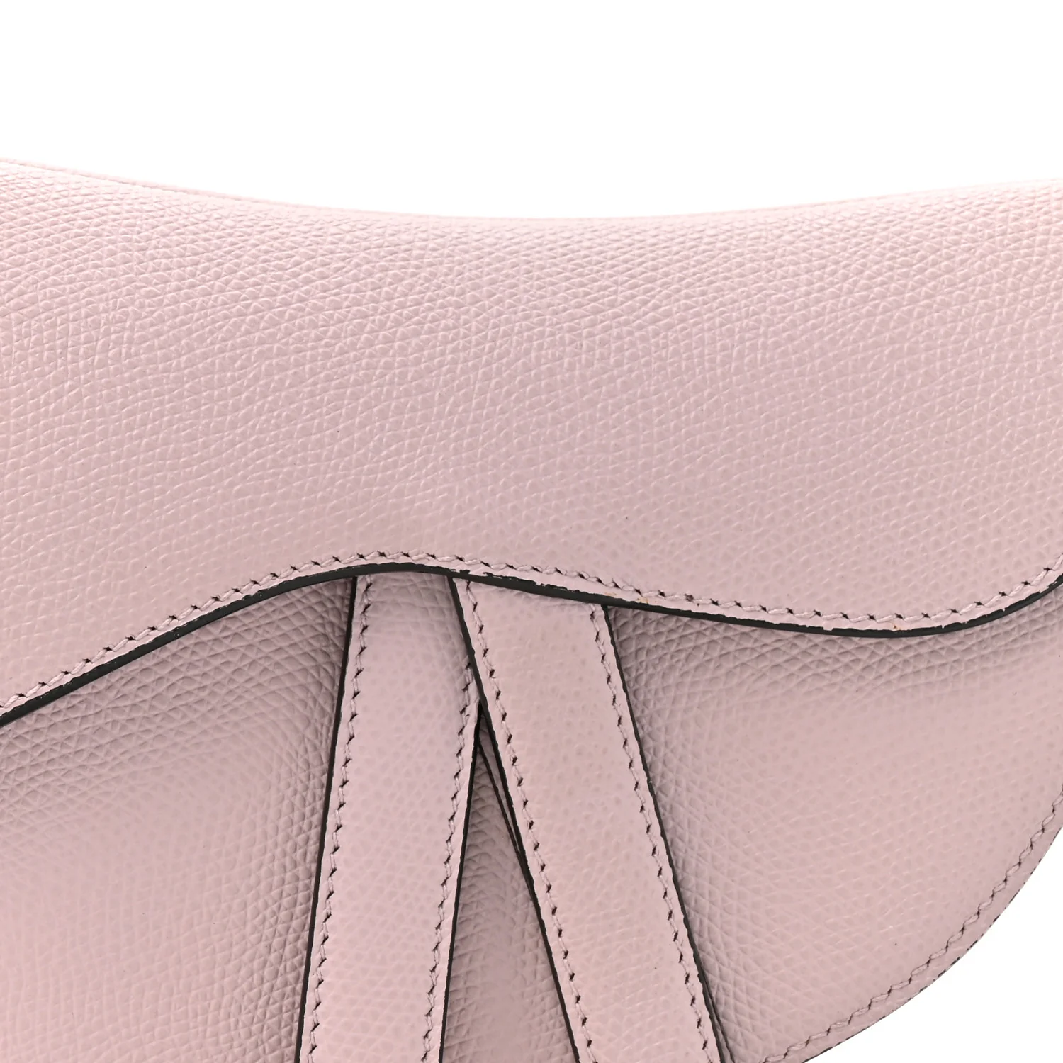 Grained Calfskin Mini Saddle Bag Light Pink - Top Club