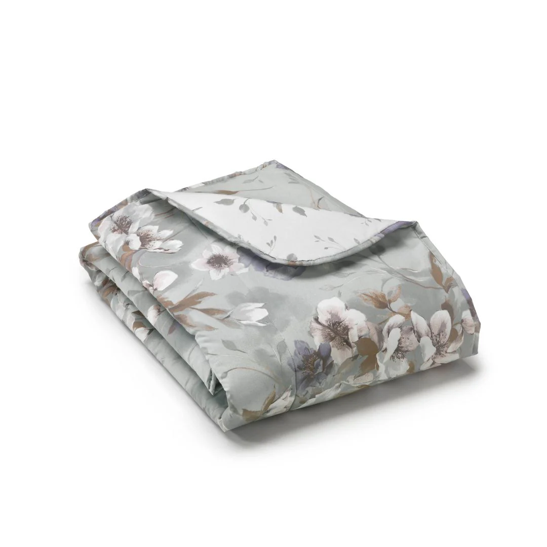 Telo Arredo Copridivano In Plaid Grandecor In Percalle Bucaneve 130X170 Grigio Mirabello