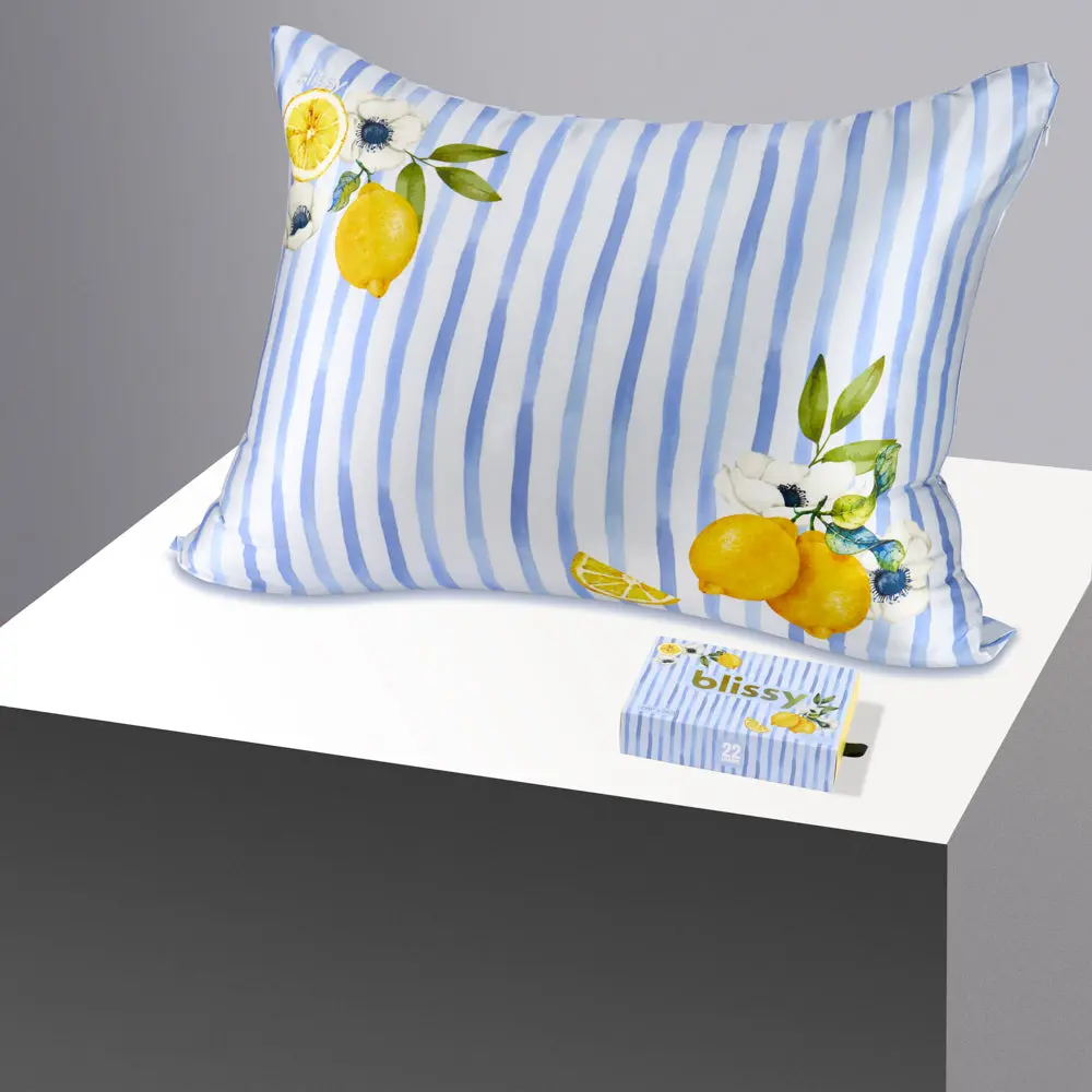 Blissy Botanics Silk Collection – Pillowcase, Sleep Mask & Scrunchies – 100% Mulberry Silk