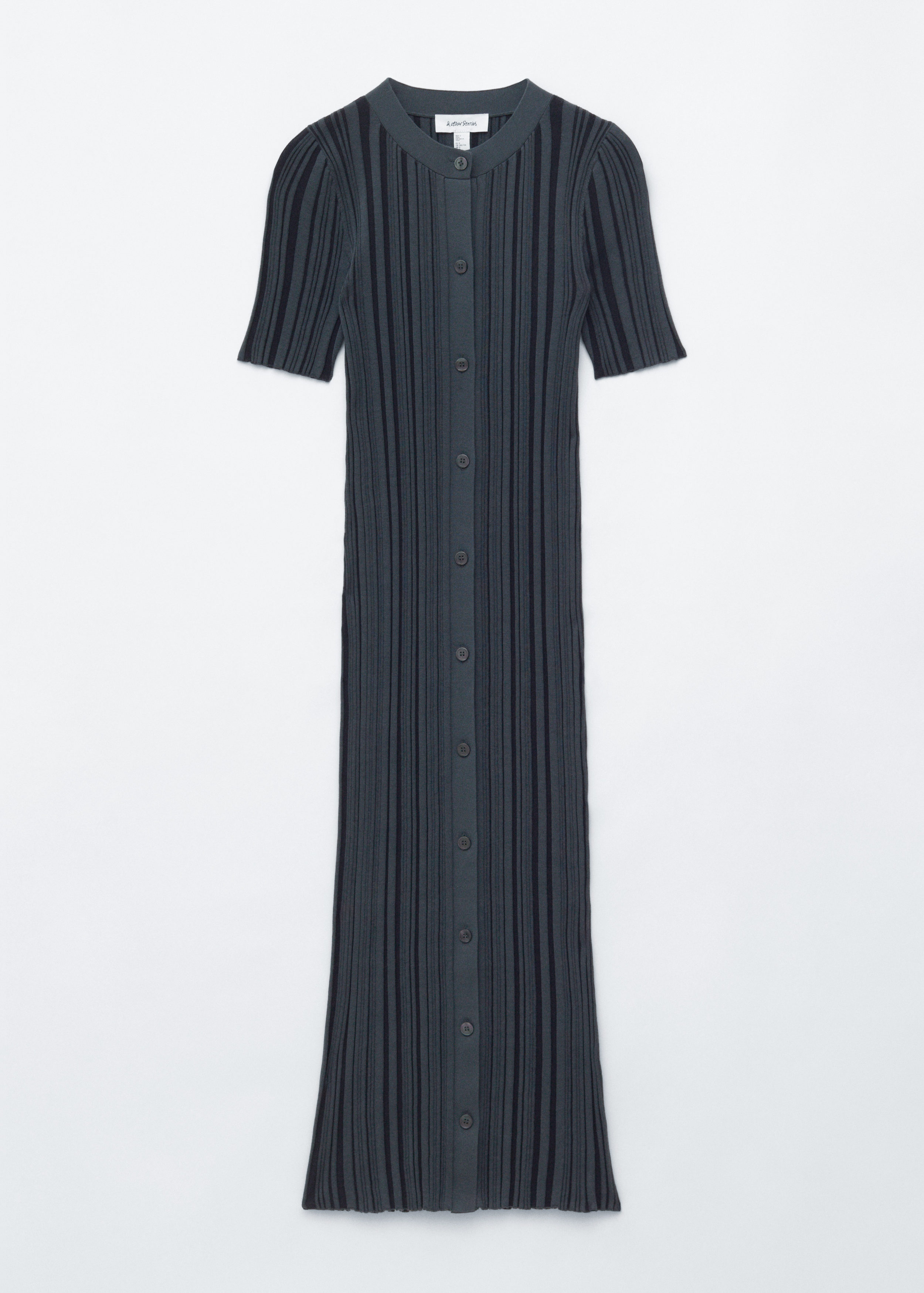 & Other Stories RIB-KNIT MIDI DRESS