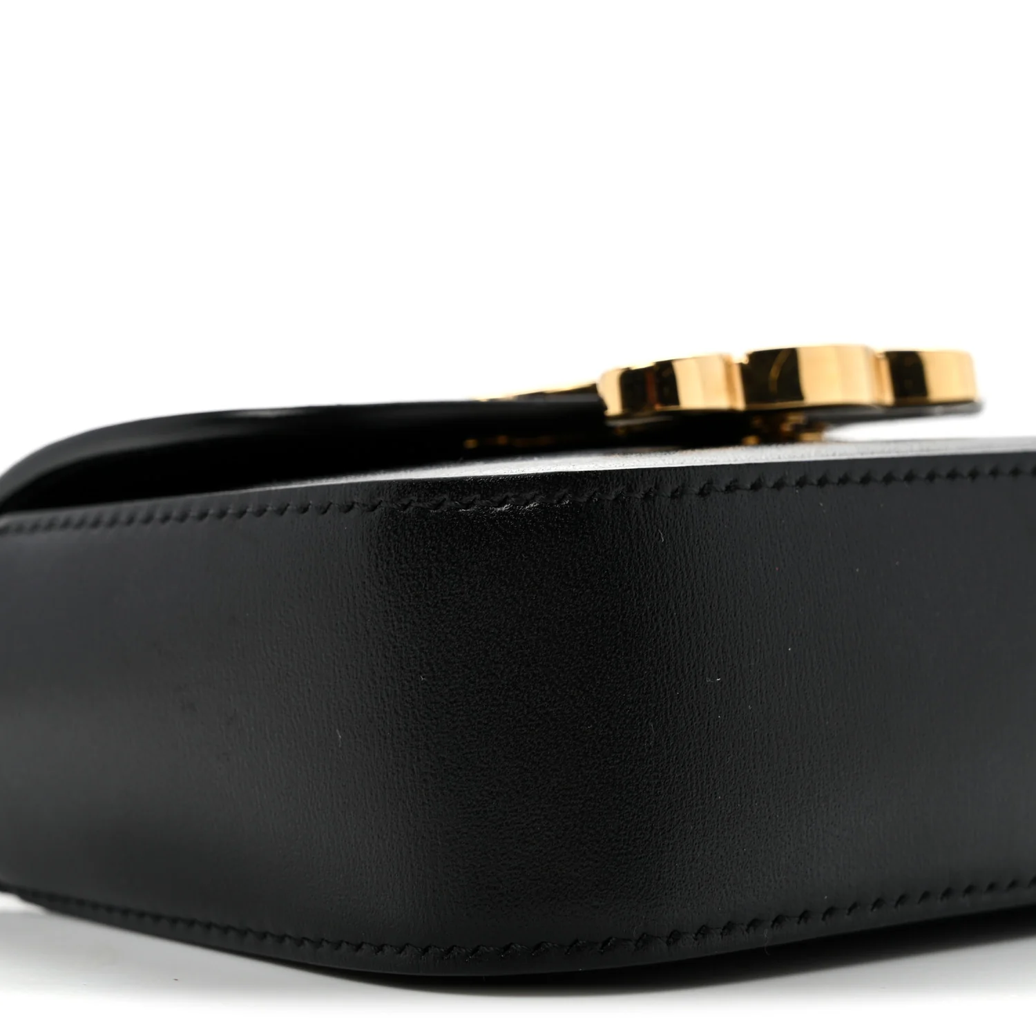 Shiny Calfskin Mini Triomphe Black - Top Club