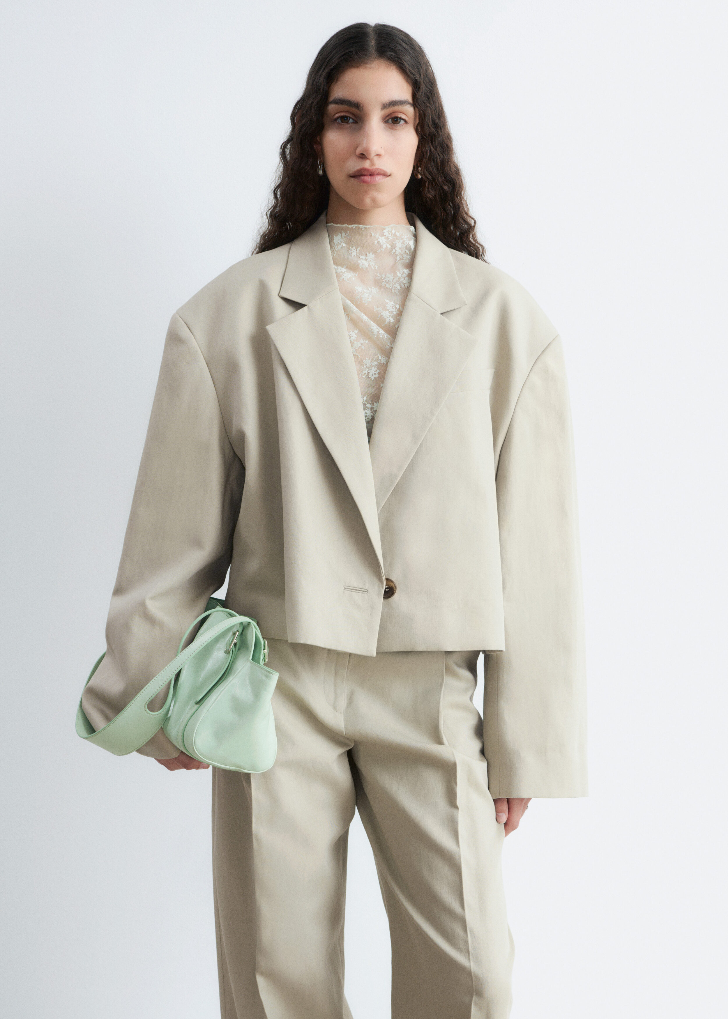 & Other Stories CROPPED OVERSIZED BLAZER
