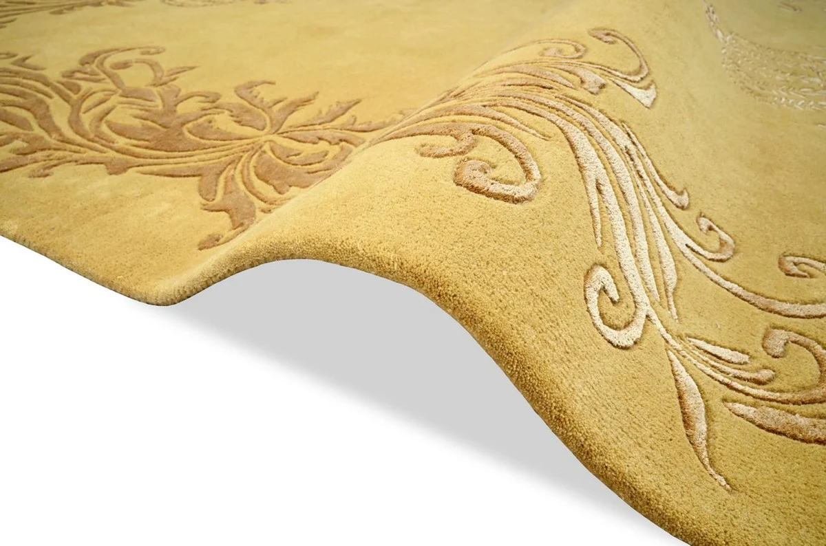 Pompöös by Luxury Baroque Carpet Crown by Harald Glööckler Gold - Various Sizes