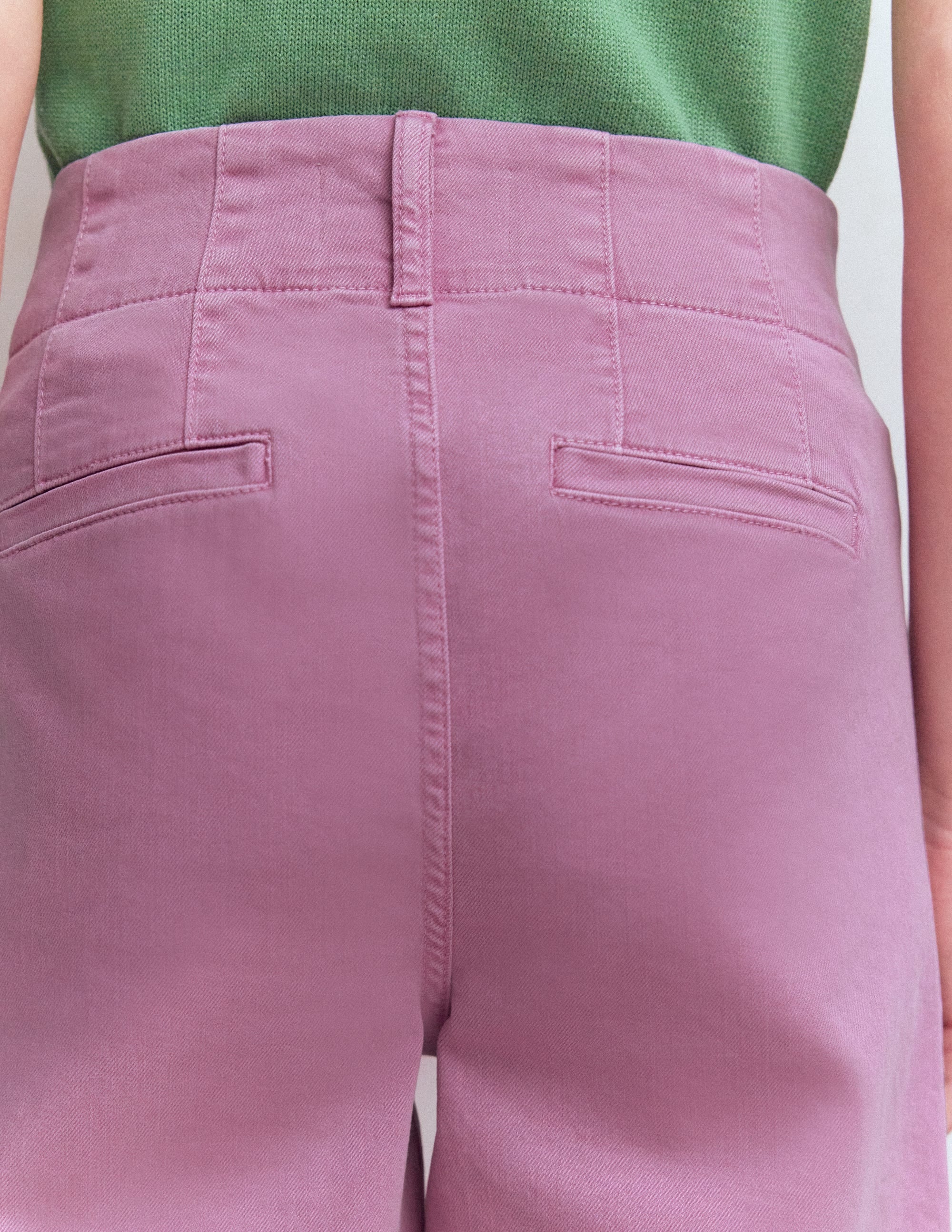 Primel Jeans mit aufgesetzter Tasche-Rotklee-Rosa