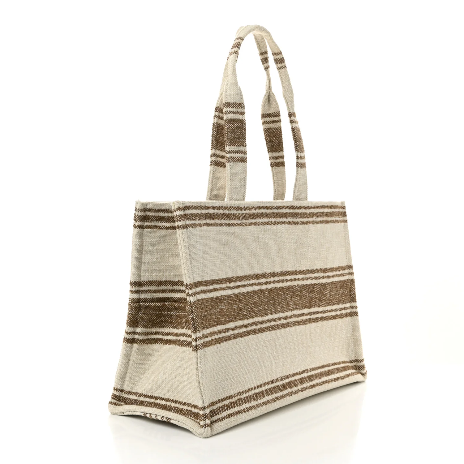 Jacquard Striped Large Cabas Thais Tobacco Tan - Top Club