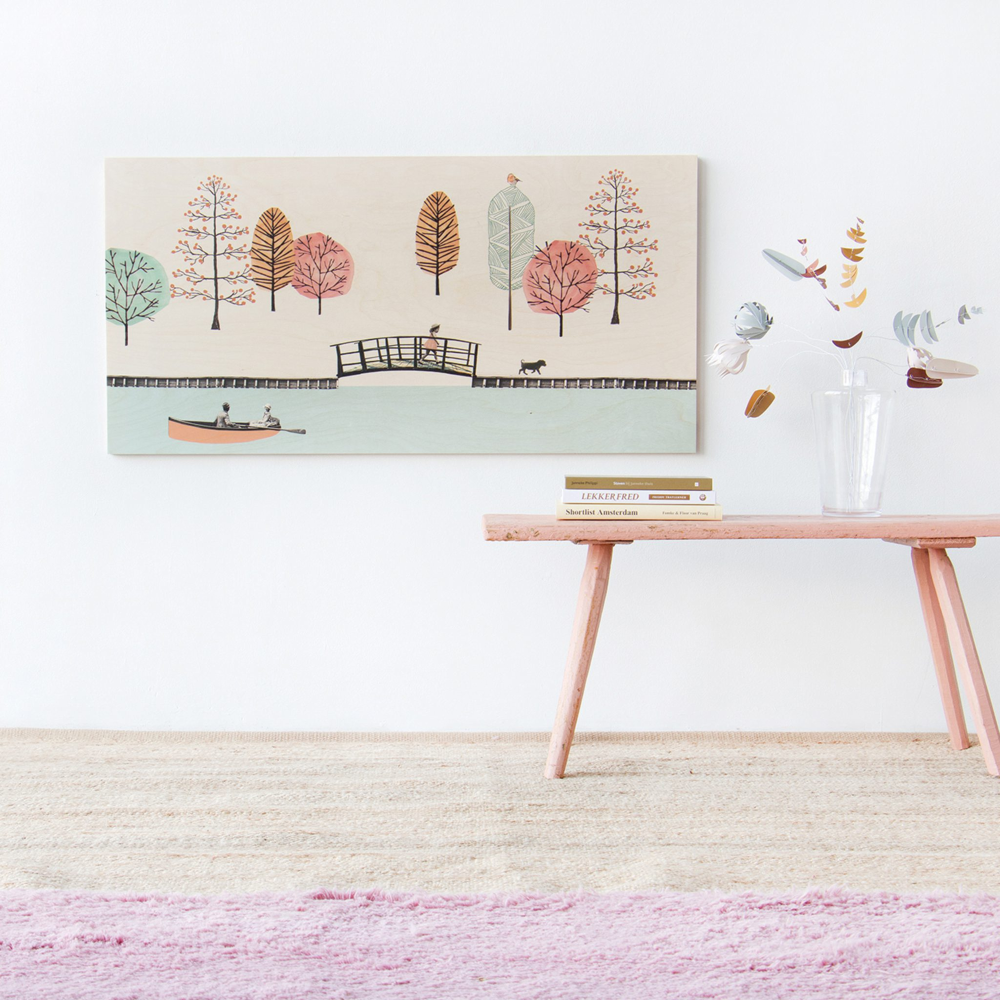 StoryWood wandpaneel Day at the park 150 x 75 cm