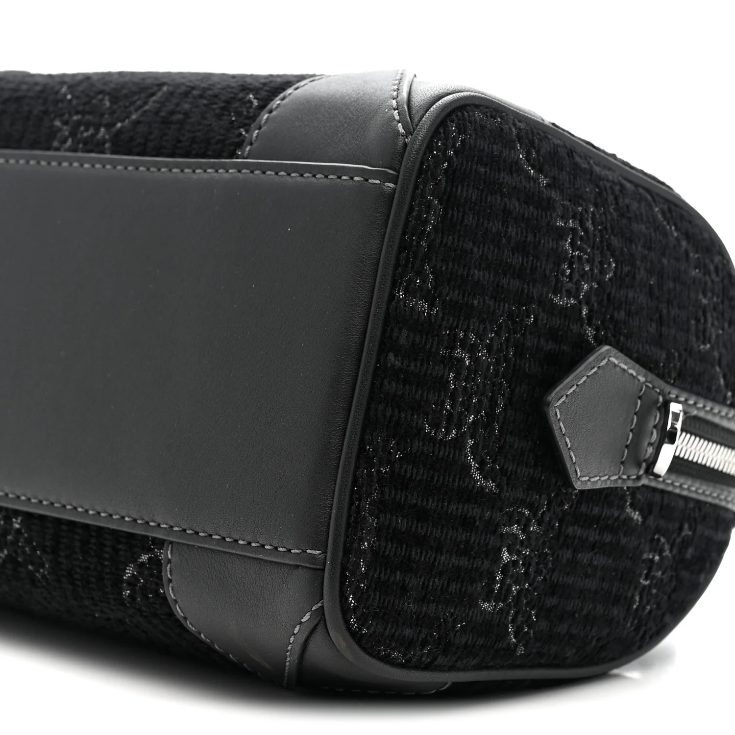 Lauretos Lurex Jacquard Small Ella Boston Bag Black - Top Club