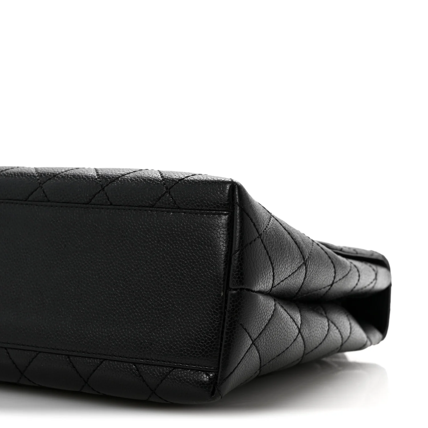 Caviar Quilted Jumbo Kelly Flap Black - Top Club
