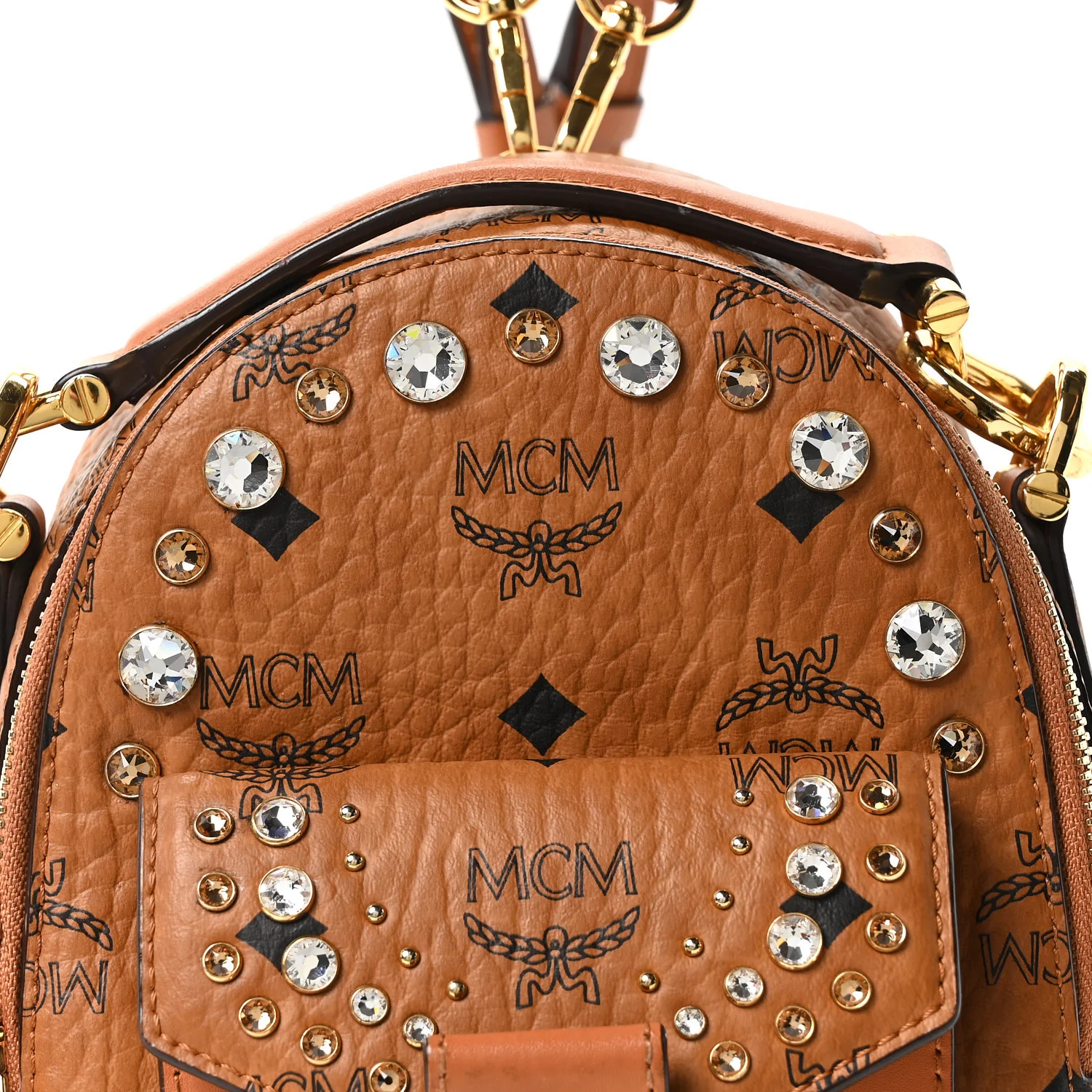 Vistetos Crystal X-Mini Patricia Backpack Cognac - Top Club