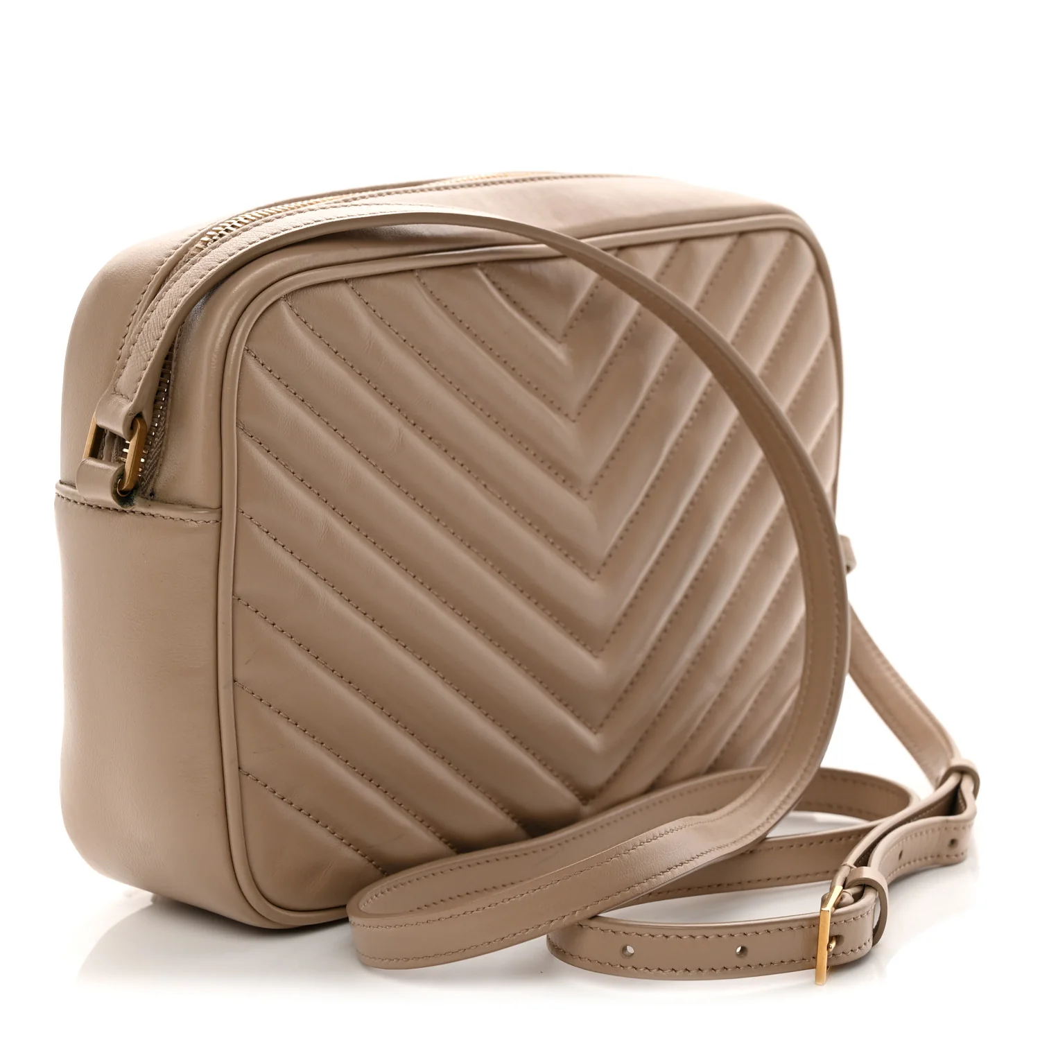 Calfskin Matelasse Monogram Lou Camera Bag Dark Latte - Top Club
