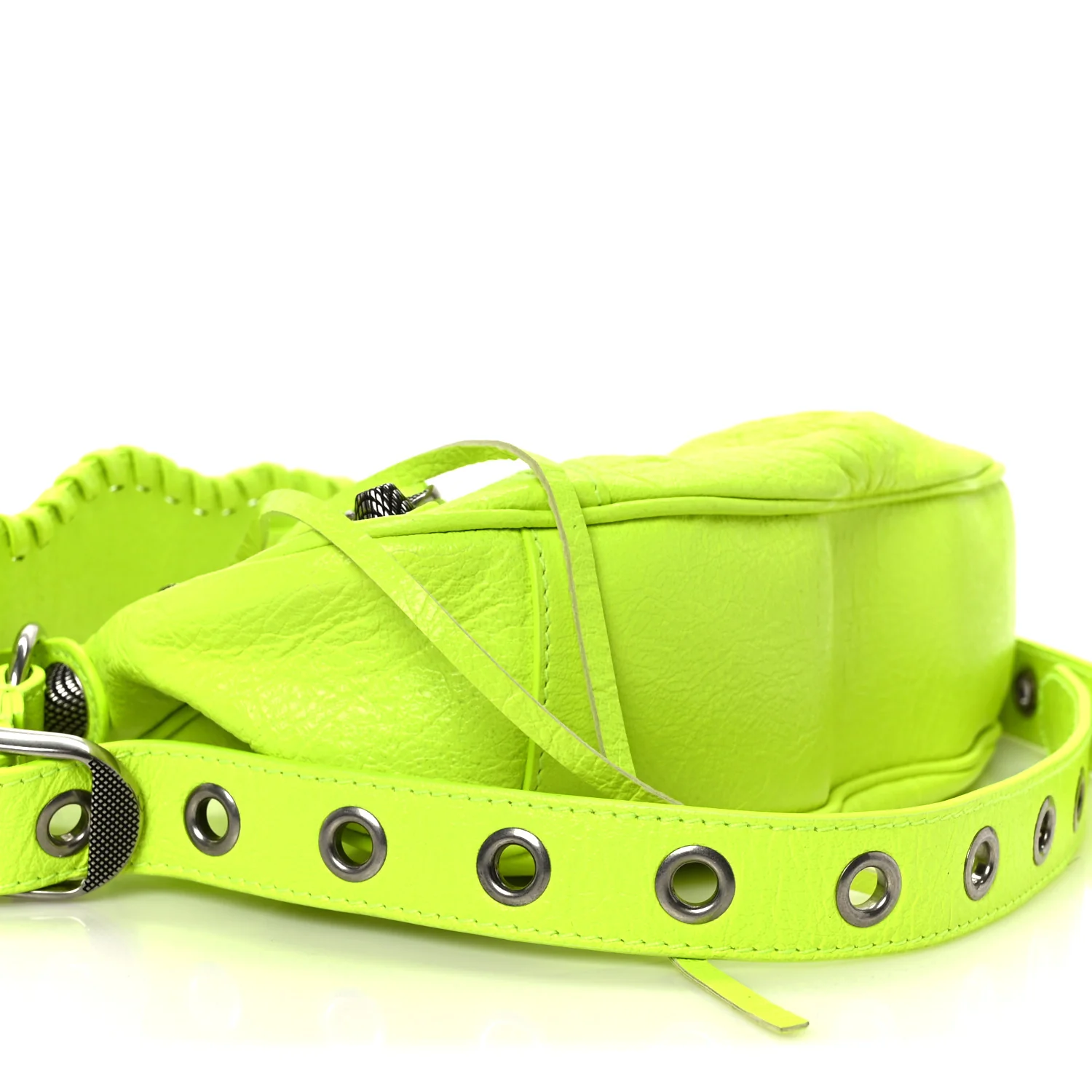 Agneau Arena Le Cagole Shoulder Bag XS Fluo Yellow - Top Club