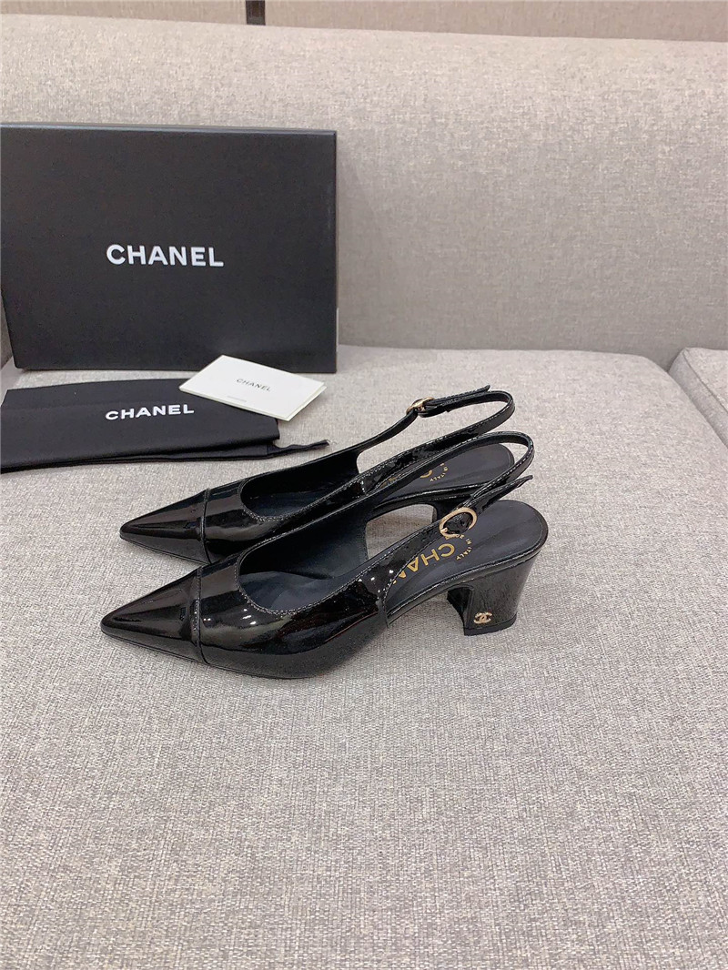 chanel classic sling back thick heel sandals - Sneaker Replica Workshop