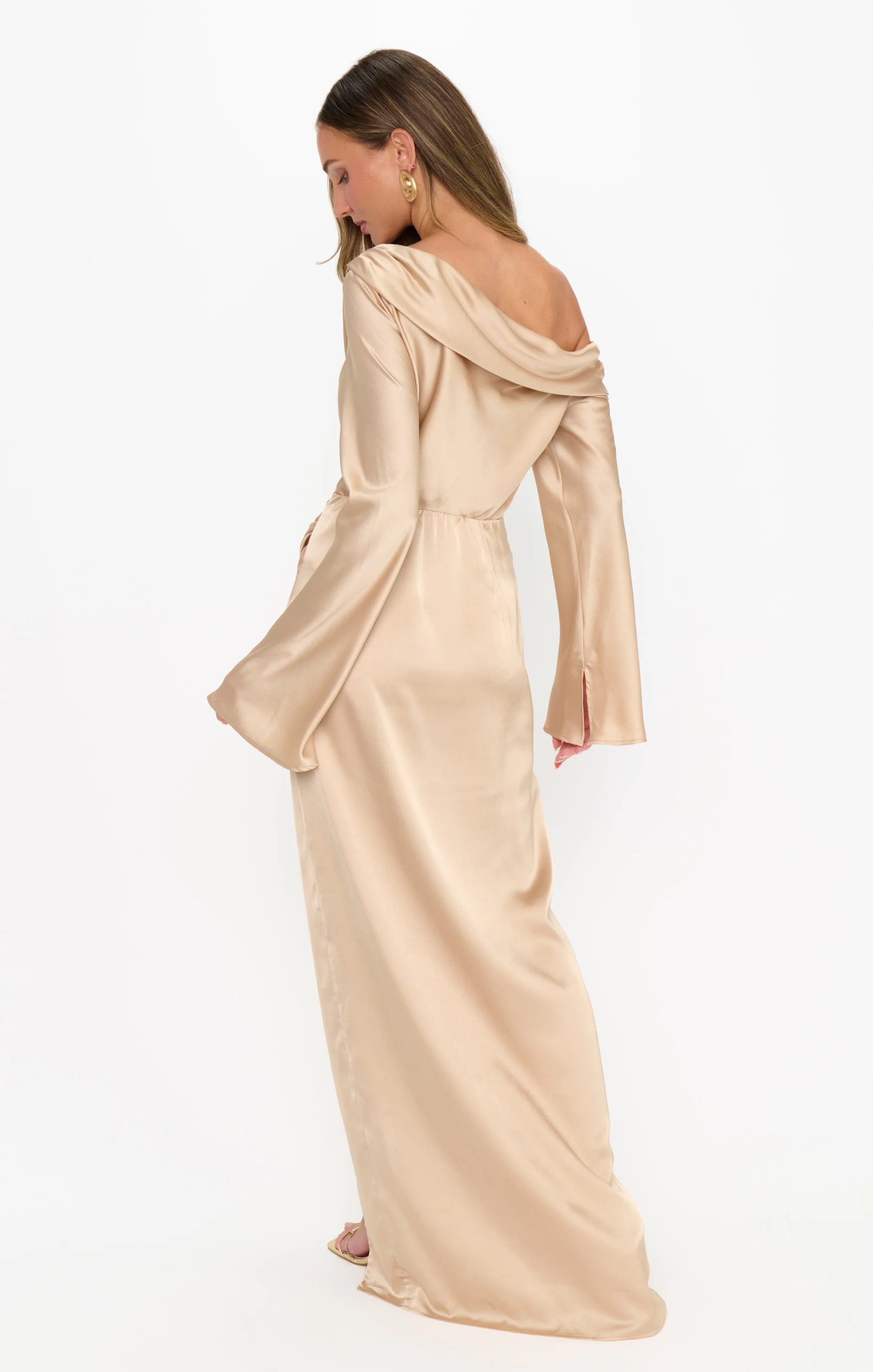 Jamie Maxi Dress ~ Champagne Luxe Satin