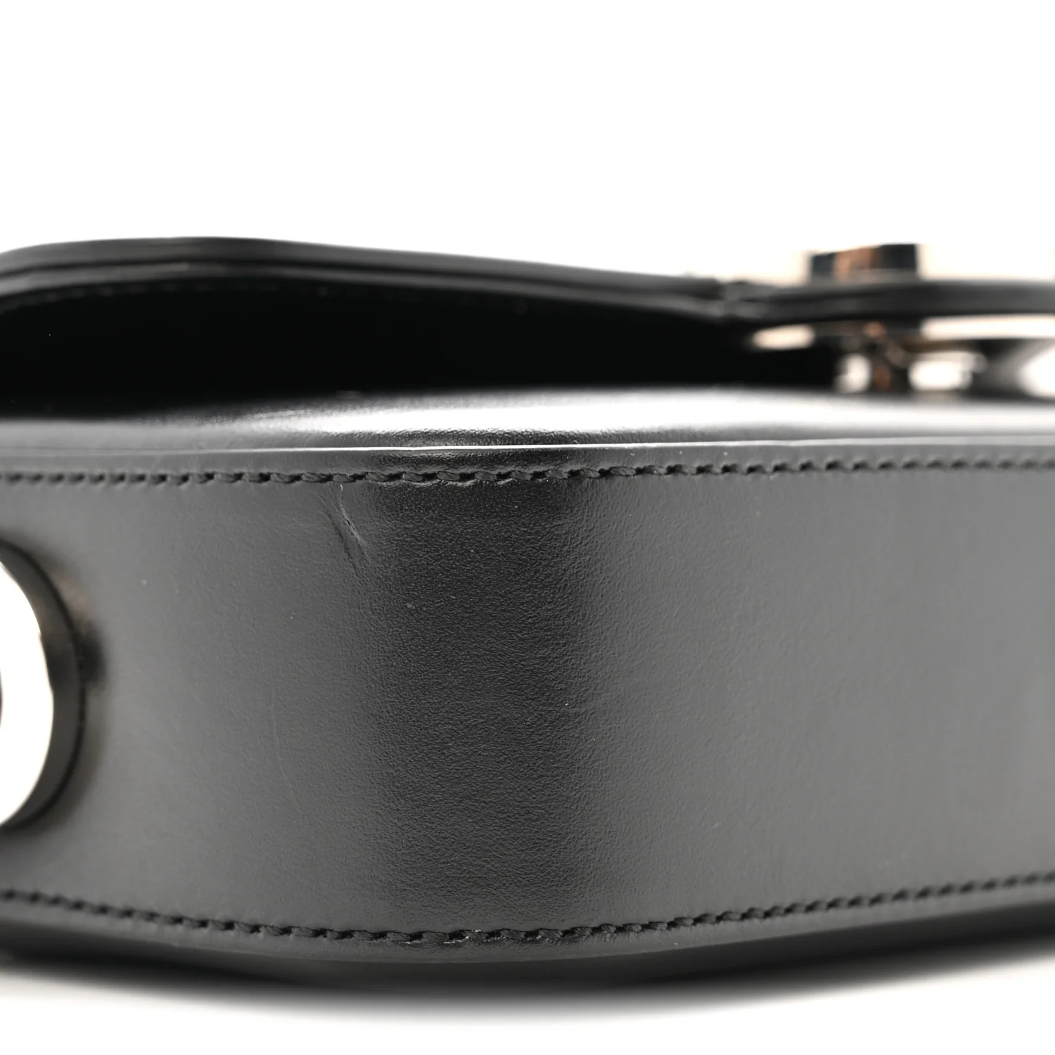 Senna Calfskin Petite GG Top Handle Shoulder Bag Black - Top Club