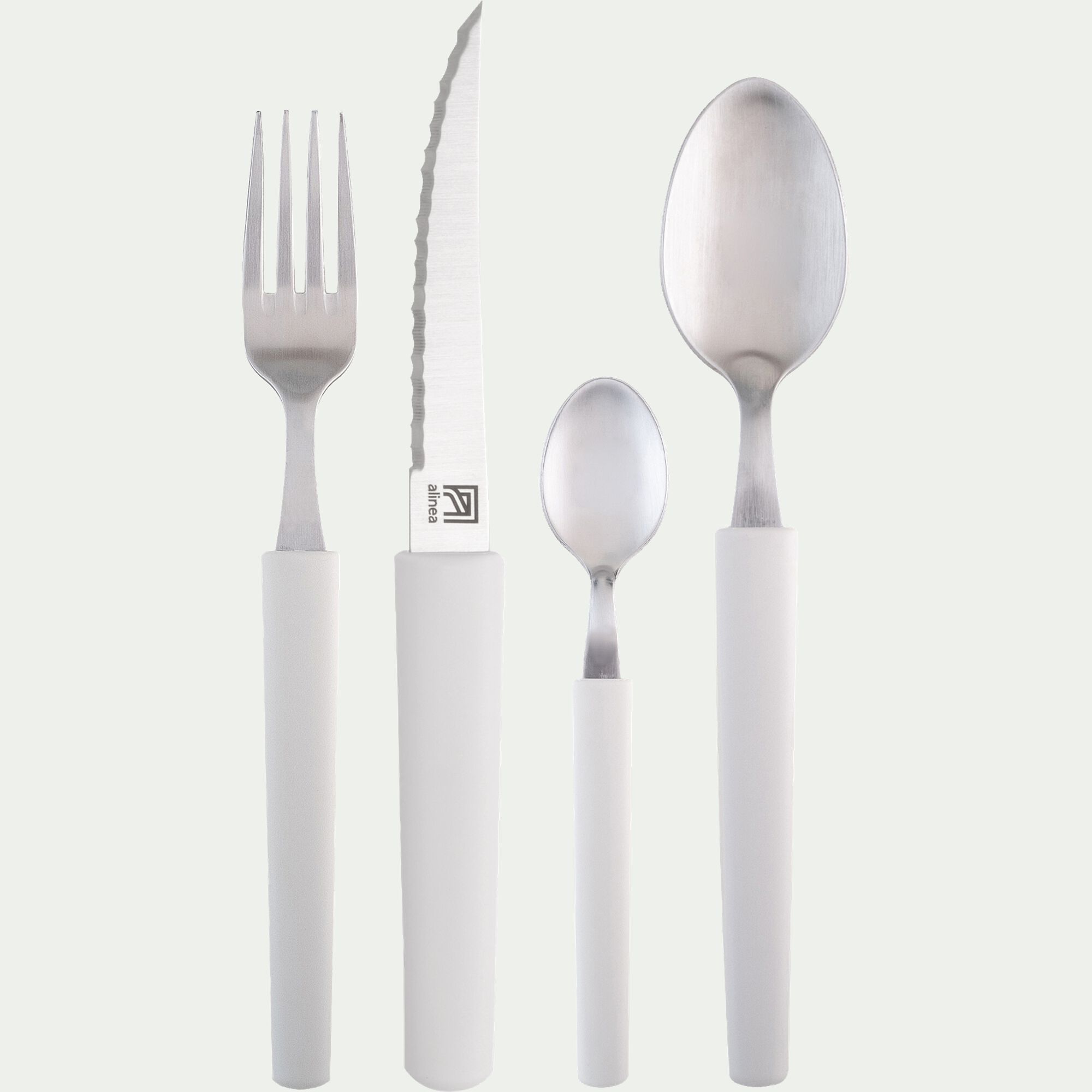 LINE - Cuillère à café en inox - beige roucas