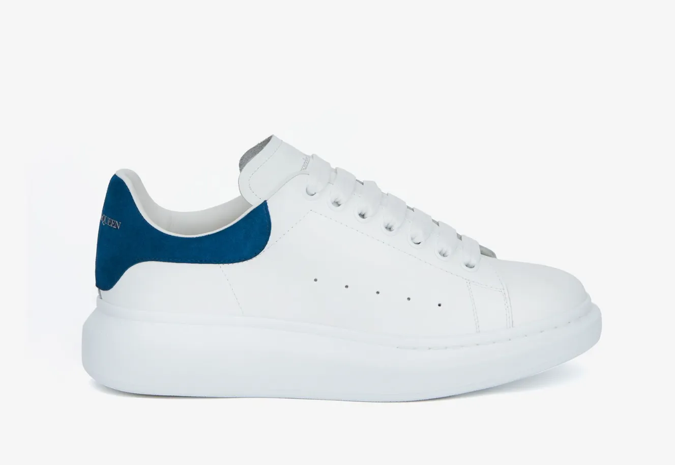 Alexander Mcqueen Men's Oversized Sneaker in White/paris Blue - Sneaker Replica Workshop