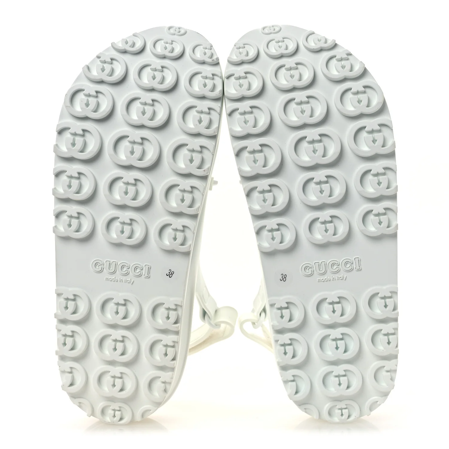 Soft Rubber Horsebit Touch Womens Strapped Sandals 38 Great White - Top Club
