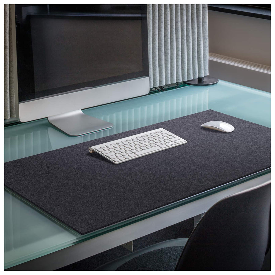 Factory Wholesale Felt Laser Logo 4mm Non-Slip Custom Desk Mat 40x80cm Luxury Eco-Friendly Office Use