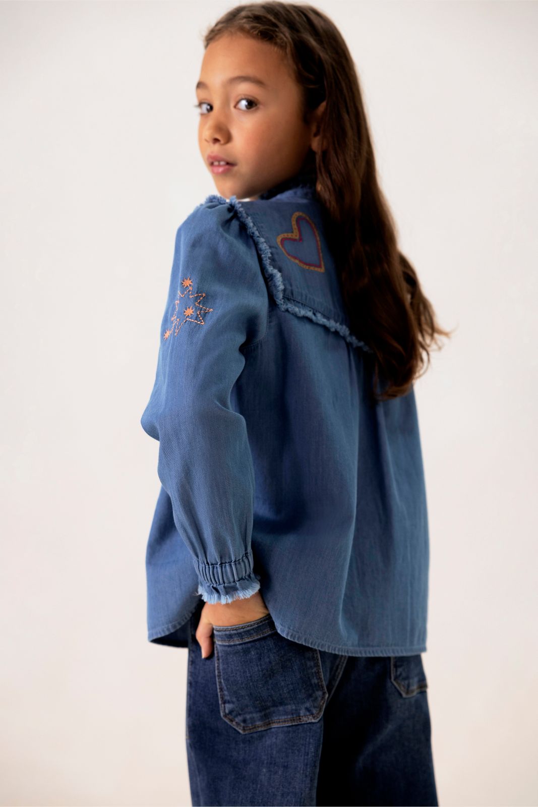 Donkerblauwe denim jeans