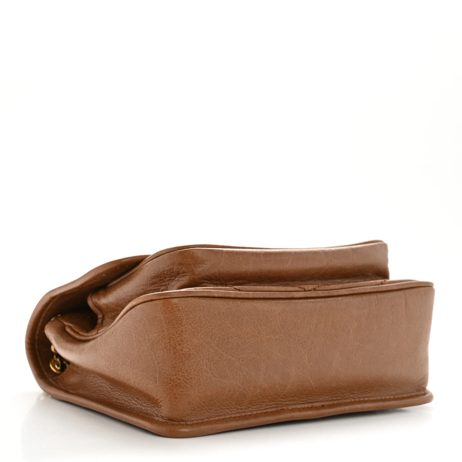 Crinkled Calfskin Matelasse Monogram Baby Niki Chain Satchel Light Caramel - Top Club