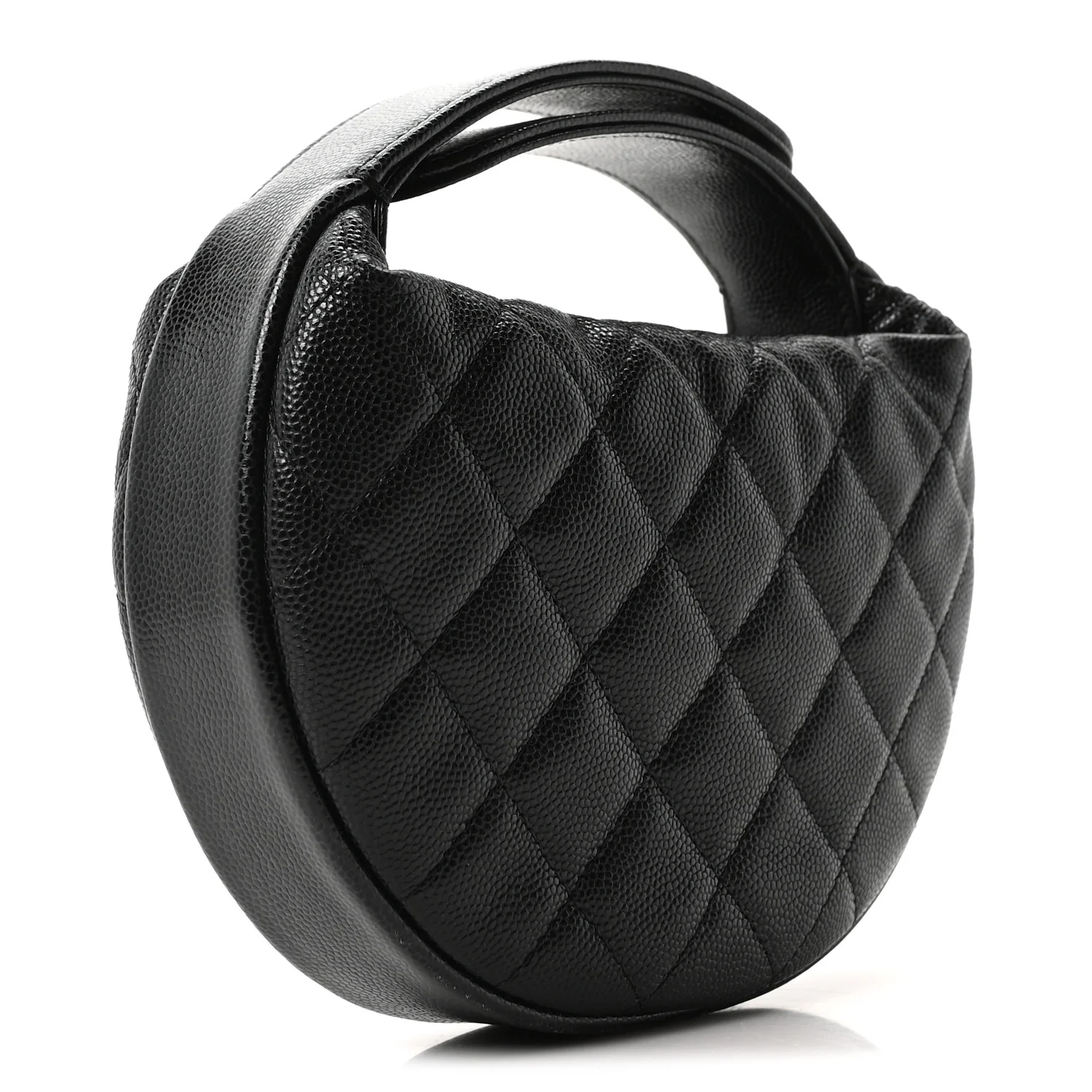 Caviar Quilted Polly Pocket Pouch Hobo Black - Top Club