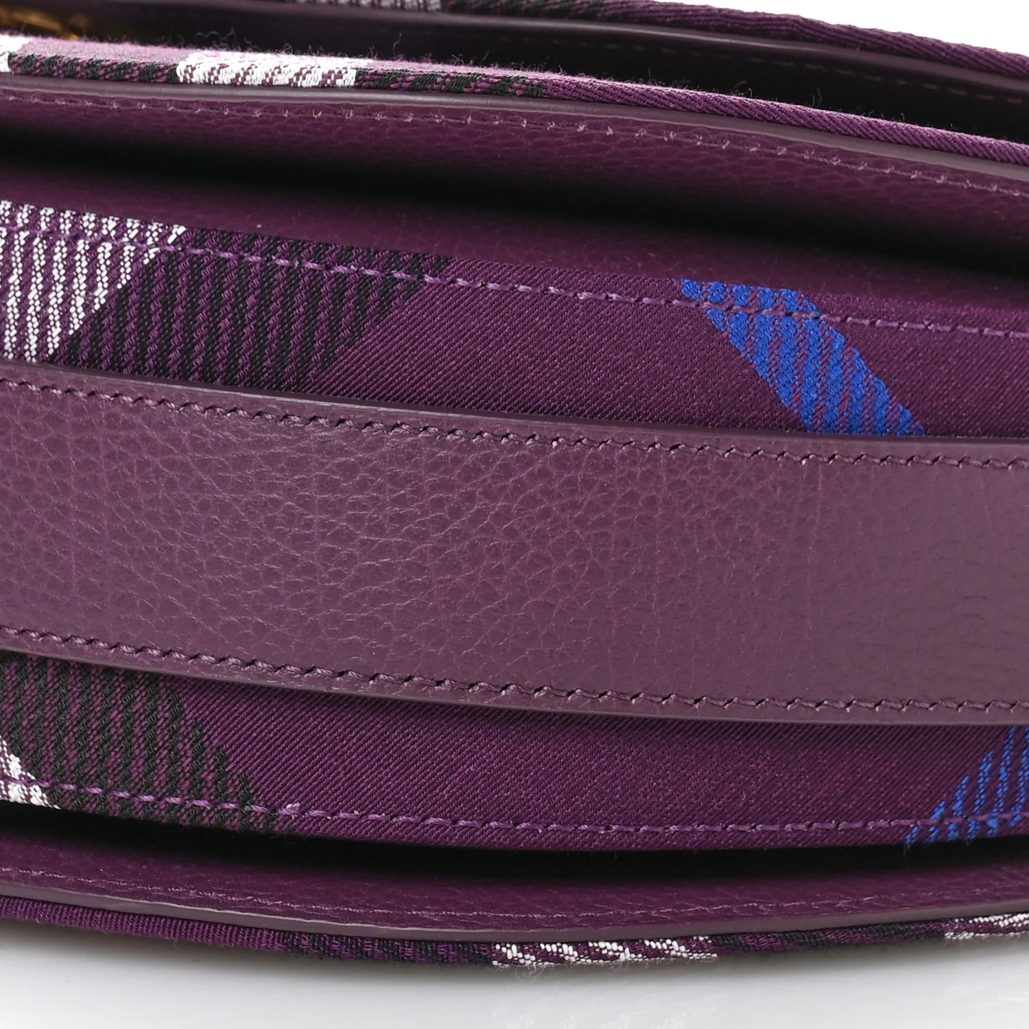 Jacquard Check Medium Rocking Horse Crossbody Pansy - Top Club